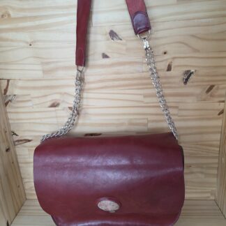 Sac à main cuir rouge à nuances