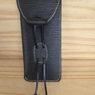 Étui à lunettes enfant noir cousu crème