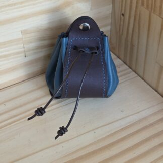 Bourse marron chocolat et bleue