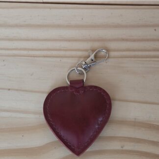 Porte clef/bijoux de sac coeur rouge