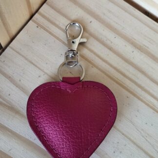 Porte clef/bijoux de sac coeur    fushia