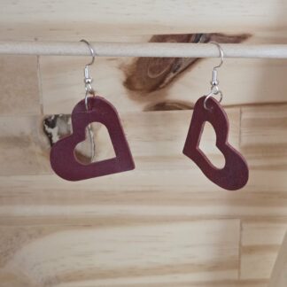Boucles d'oreilles coeur ajouré simple